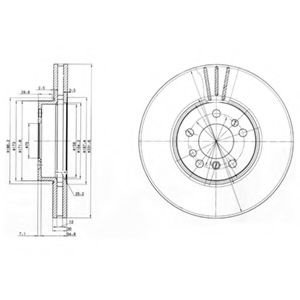 Disc frana BMW X3 (E83) (2004 - 2011) DELPHI BG3628 piesa NOUA