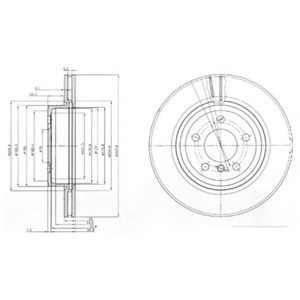 Disc frana BMW X3 (E83) (2004 - 2011) DELPHI BG3938 piesa NOUA