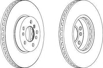 Disc frana BMW X3 (E83) (2004 - 2011) FERODO DDF1256C-1 piesa NOUA
