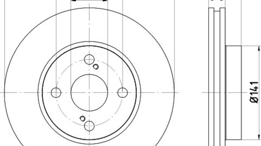 Disc frana BMW X3 (E83) (2004 - 2011) KRIEGER 0950004183 piesa NOUA