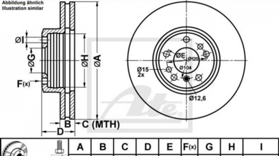 Disc frana BMW X3 (E83) 2004-2016 #2 0986478974