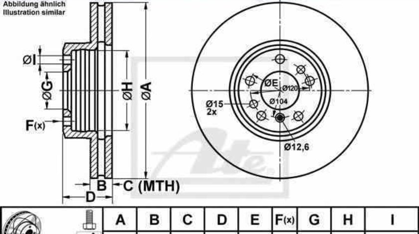 Disc frana BMW X3 E83 ATE 24.0330-0109.1