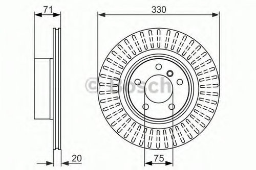 Disc frana BMW X3 (F25) (2010 - 2016) BOSCH 0 986 479 727 piesa NOUA
