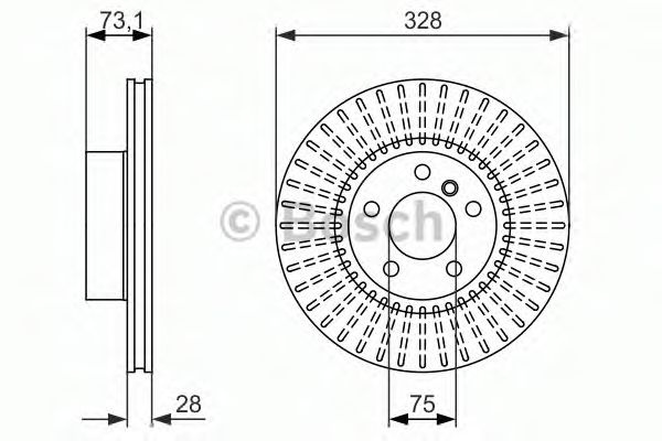 Disc frana BMW X3 (F25) (2010 - 2016) BOSCH 0 986 479 771 piesa NOUA