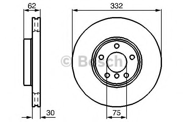 Disc frana BMW X5 (E53) (2000 - 2006) BOSCH 0 986 478 974 piesa NOUA