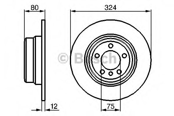 Disc frana BMW X5 (E53) (2000 - 2006) BOSCH 0 986 479 167 piesa NOUA