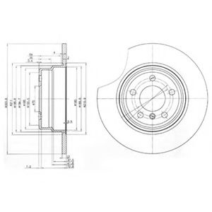 Disc frana BMW X5 (E53) (2000 - 2006) DELPHI BG3629 piesa NOUA