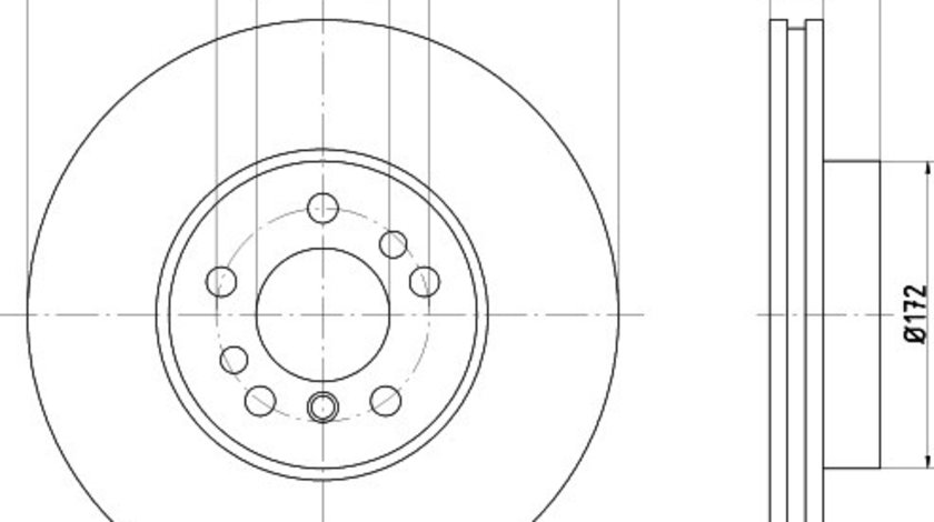 Disc frana BMW X5 (E53) (2000 - 2006) KRIEGER 0950004181 piesa NOUA