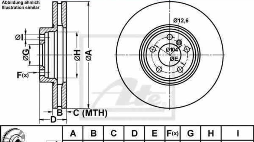 Disc frana BMW X5 E53 ATE 24.0136-0104.1