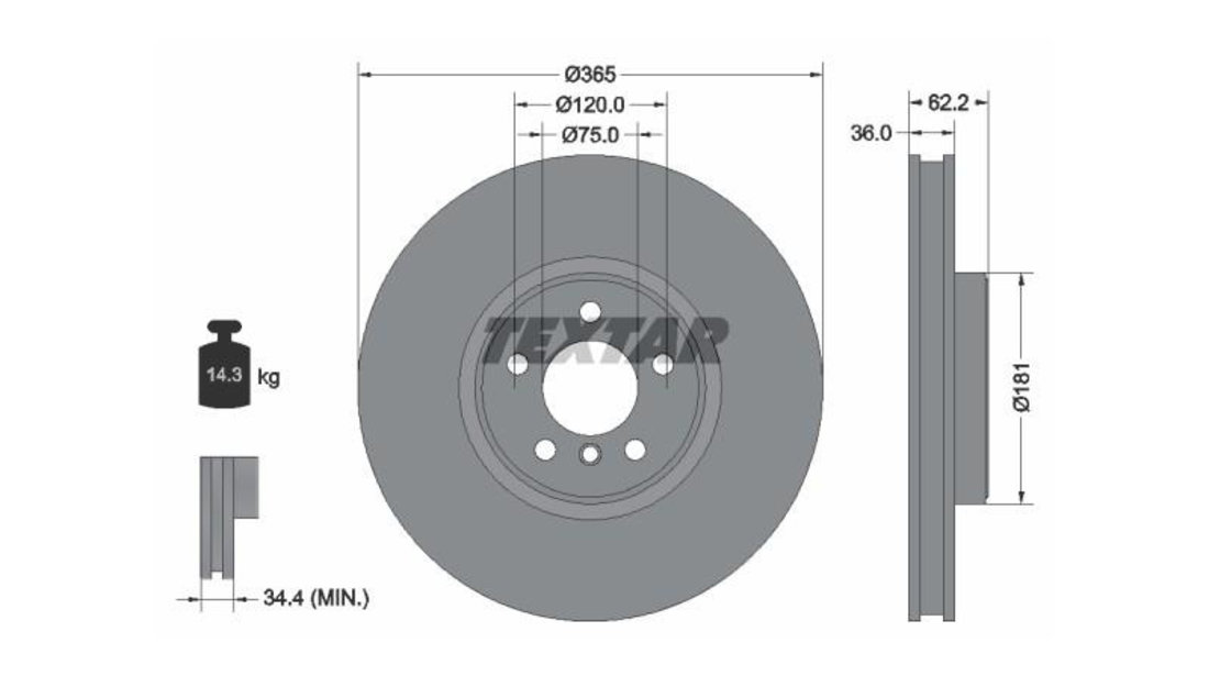 Disc frana BMW X5 (E70) 2007-2013 #3 0986479635