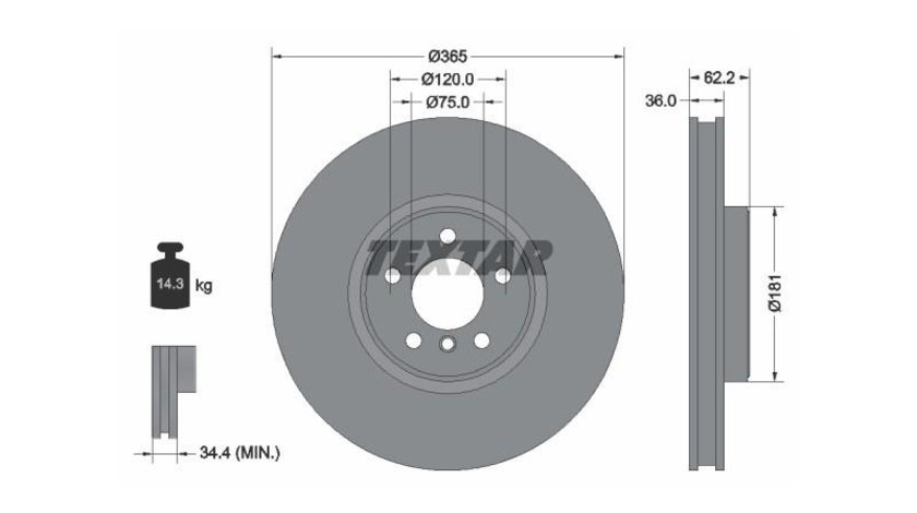 Disc frana BMW X5 (E70) 2007-2013 #3 0986479635