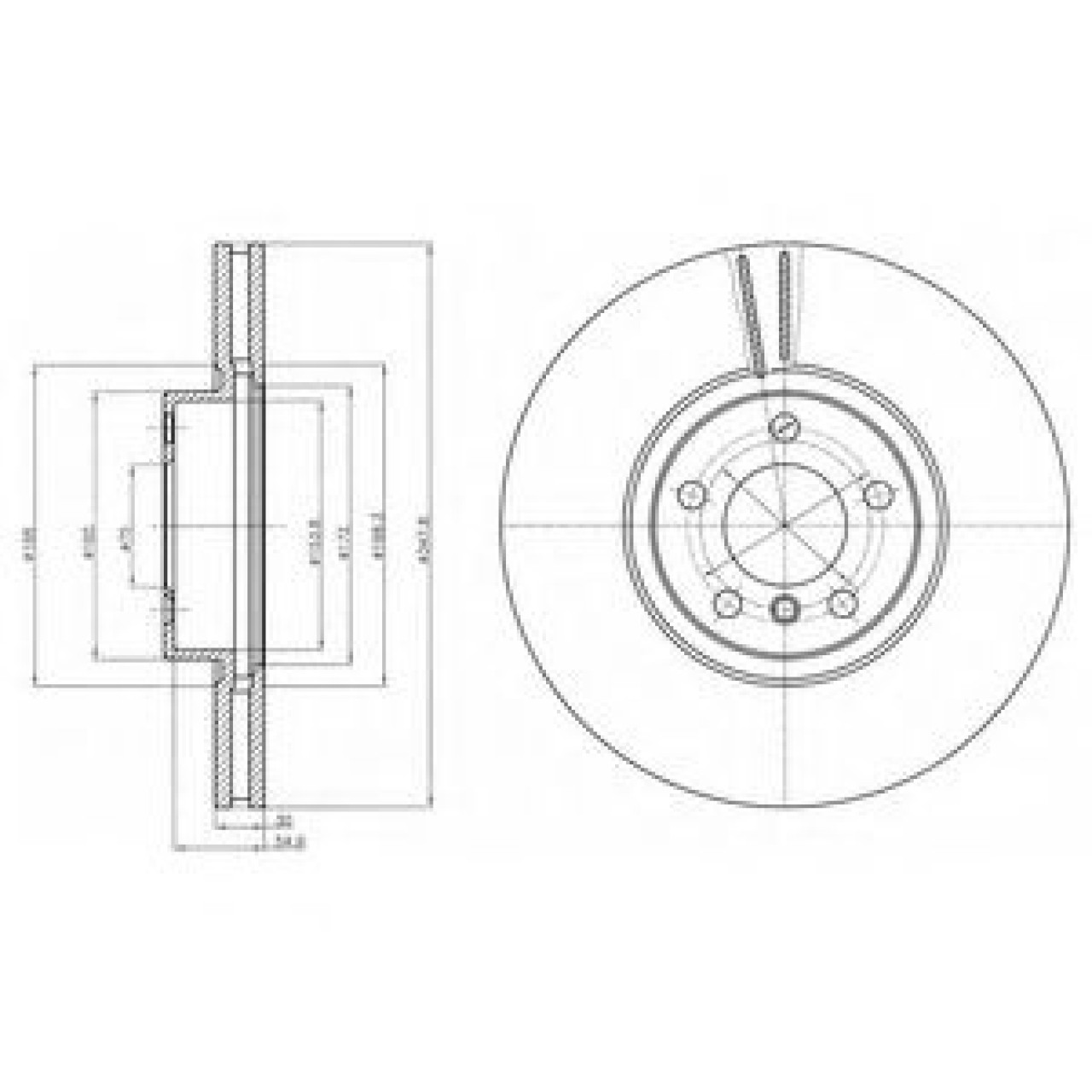Disc frana BMW X5 (E70) (2007 - 2013) DELPHI BG9063C piesa NOUA