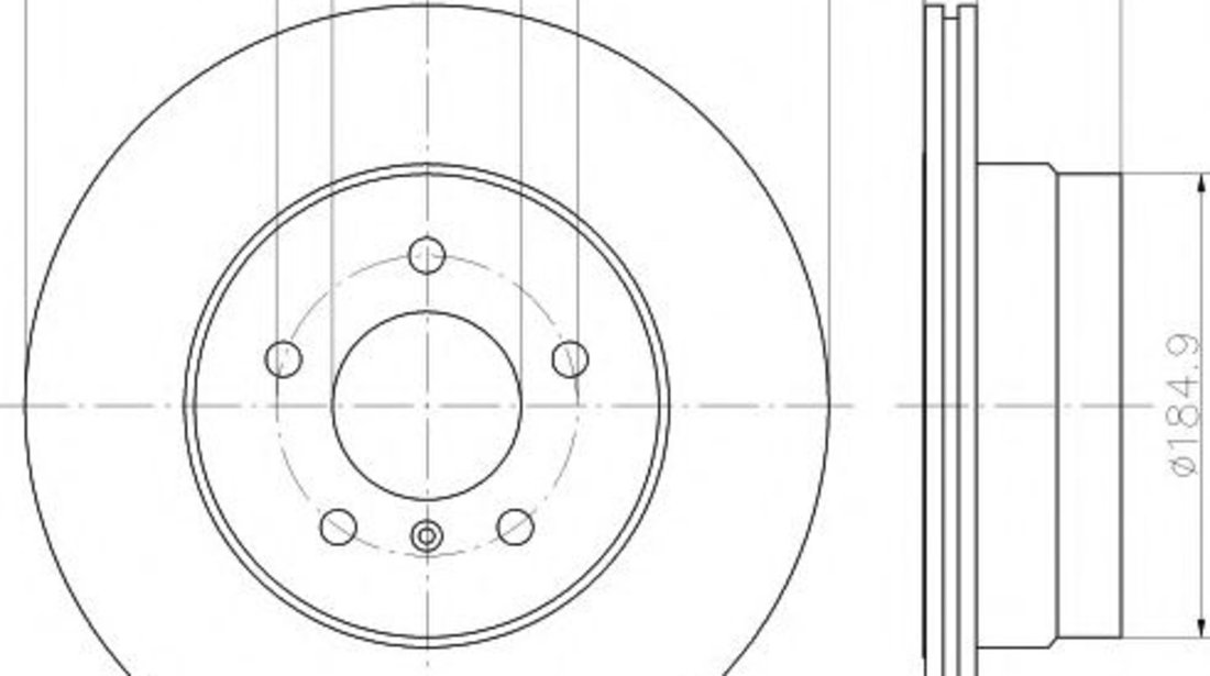 Disc frana BMW X5 (E70) (2007 - 2013) HELLA PAGID 8DD 355 114-001 piesa NOUA