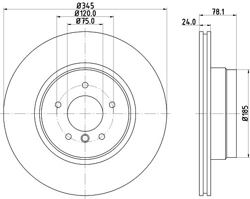 Disc frana BMW X5 (E70) (2007 - 2013) KRIEGER 0950004197 piesa NOUA