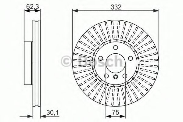 Disc frana BMW X5 (F15, F85) (2013 - 2016) BOSCH 0 986 479 624 piesa NOUA