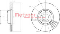 Disc frana BMW X5 (F15, F85) (2013 - 2016) METZGER...