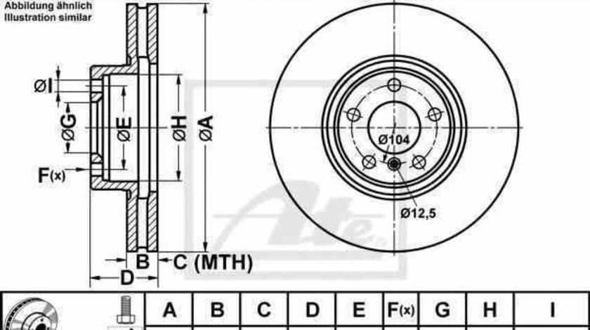 Disc frana BMW X5 F15 F85 ATE 24.0130-0199.1