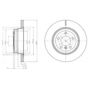 Disc frana BMW X6 (E71, E72) (2008 - 2014) DELPHI BG4168 piesa NOUA