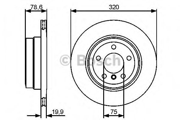 Disc frana BMW X6 (F16, F86) (2014 - 2016) BOSCH 0 986 479 442 piesa NOUA