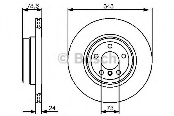 Disc frana BMW X6 (F16, F86) (2014 - 2016) BOSCH 0 986 479 443 piesa NOUA