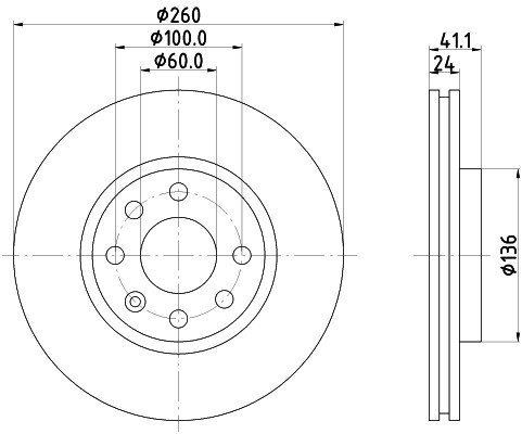 Disc frana BMW X6 (F16, F86) (2014 - 2016) KRIEGER 0950004121 piesa NOUA