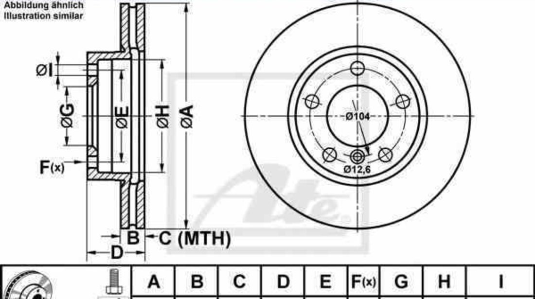 Disc frana BMW Z4 E85 ATE 24.0122-0115.1