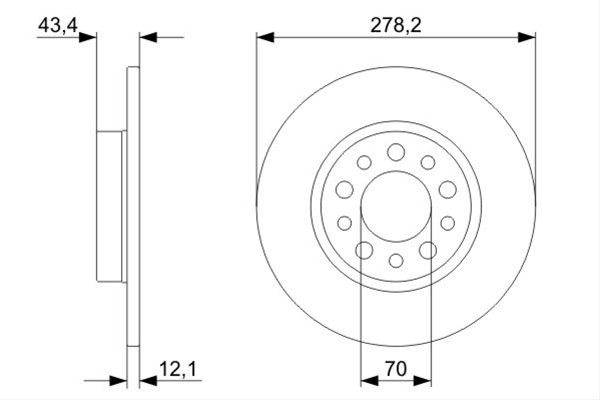 Disc Frana Bosch Alfa Romeo 0 986 479 378