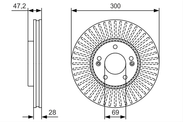 Disc Frana Bosch Audi 0 986 479 S14