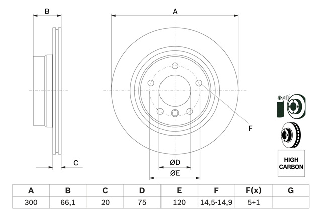 Disc Frana Bosch Bmw 0 986 479 218