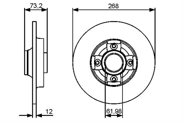Disc Frana Bosch Citroën 0 986 479 383