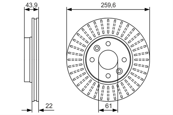 Disc Frana Bosch Datsun 0 986 479 S90