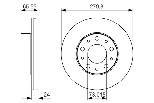 Disc Frana Bosch Fiat 0 986 479 S70