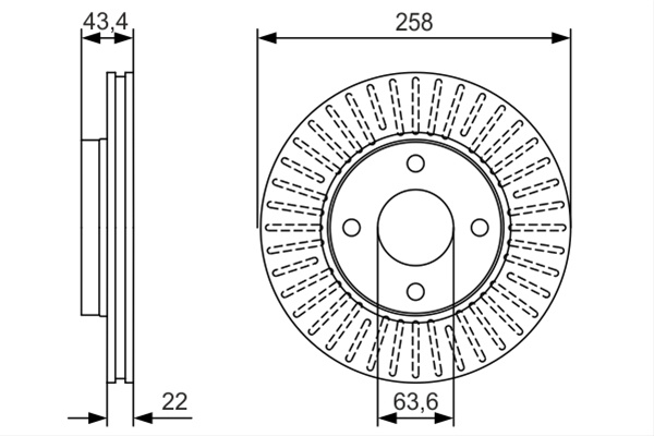 Disc Frana Bosch Ford 0 986 479 R64