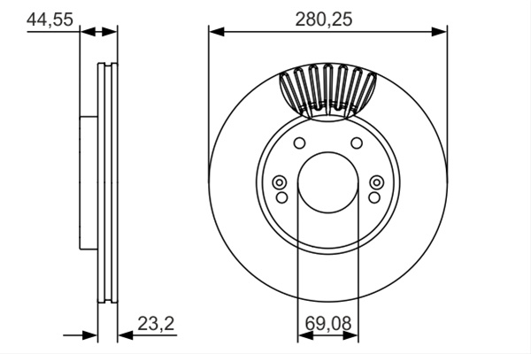 Disc Frana Bosch Hyundai 0 986 479 A12