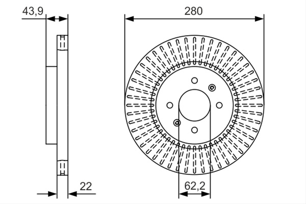 Disc Frana Bosch Hyundai 0 986 479 B05