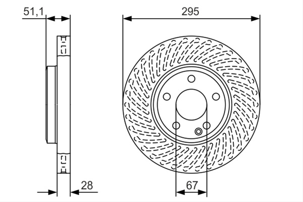 Disc Frana Bosch Mercedes-Benz 0 986 479 A58