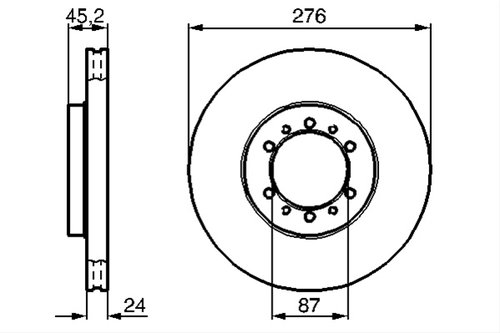 Disc Frana Bosch Mitsubishi 0 986 478 844