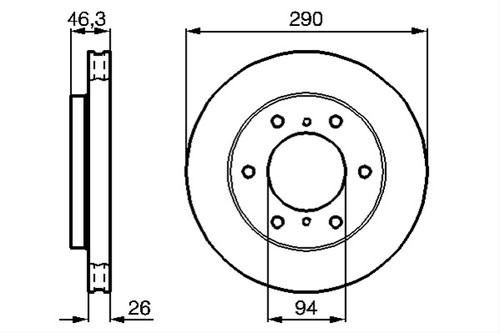 Disc Frana Bosch Mitsubishi 0 986 478 990
