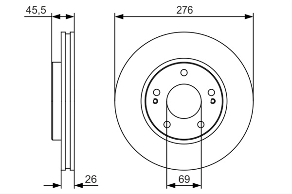 Disc Frana Bosch Mitsubishi 0 986 479 S00