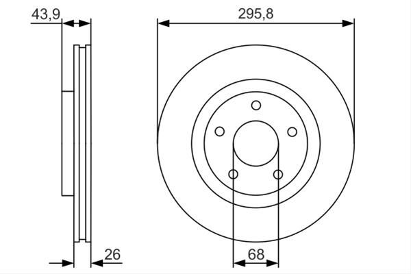 Disc Frana Bosch Nissan 0 986 479 R89