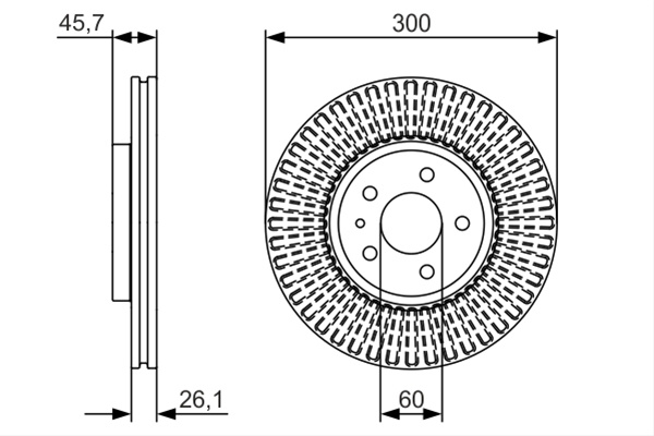 Disc Frana Bosch Opel 0 986 479 666