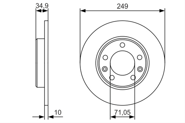 Disc Frana Bosch Peugeot 0 986 479 C23