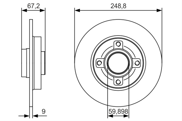 Disc Frana Bosch Peugeot 0 986 479 S42