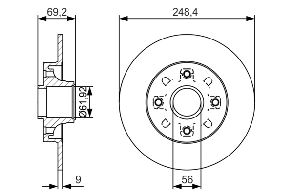 Disc Frana Bosch Peugeot 0 986 479 S43