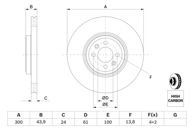 Disc Frana Bosch Renault 0 986 479 209