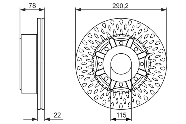 Disc Frana Bosch Renault 0 986 479 610