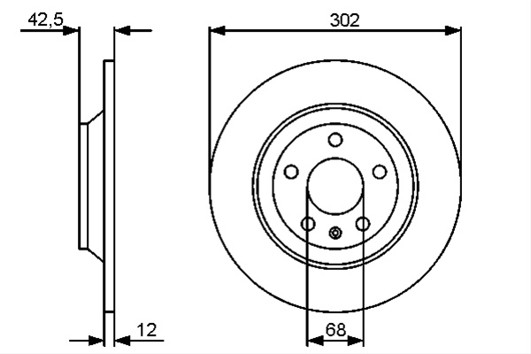 Disc Frana Bosch Vw 0 986 479 458