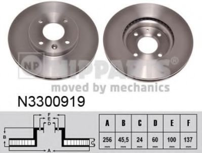 Disc frana CHEVROLET AVEO Limuzina (T300) (2011 - 2016) NIPPARTS N3300919 piesa NOUA