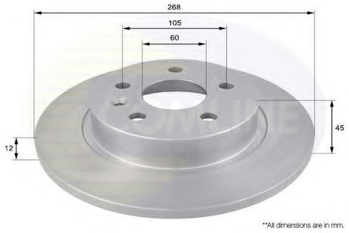 Disc frana CHEVROLET CRUZE Hatchback (J305) (2011 - 2016) COMLINE ADC1152 piesa NOUA
