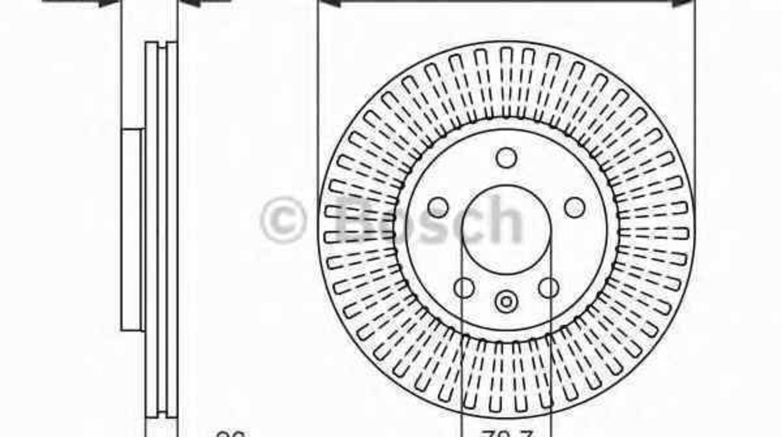 Disc frana CHEVROLET CRUZE hatchback J305 BOSCH 0 986 479 644